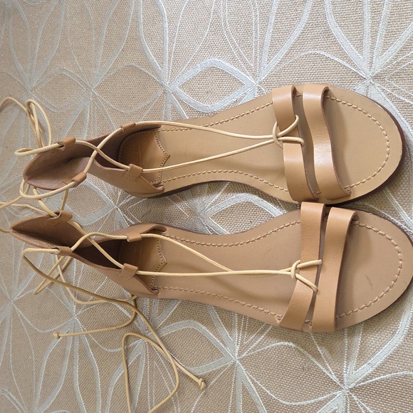 Pull & Bear Leather Gladiator Sandals! - Picture 1 of 8
